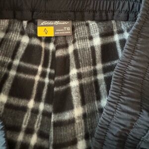 Eddie Bauer fleece lined pants, brand new, Never worn.. Size 10 tall.